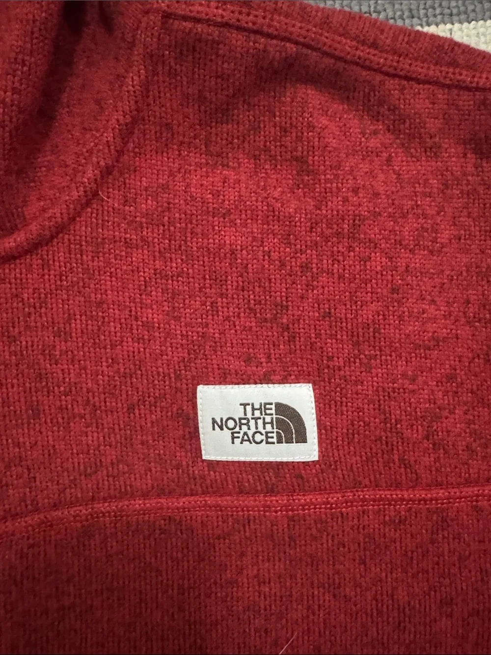The North Face Men’s Burgundy Red Zip-Up Fleece Hoodie